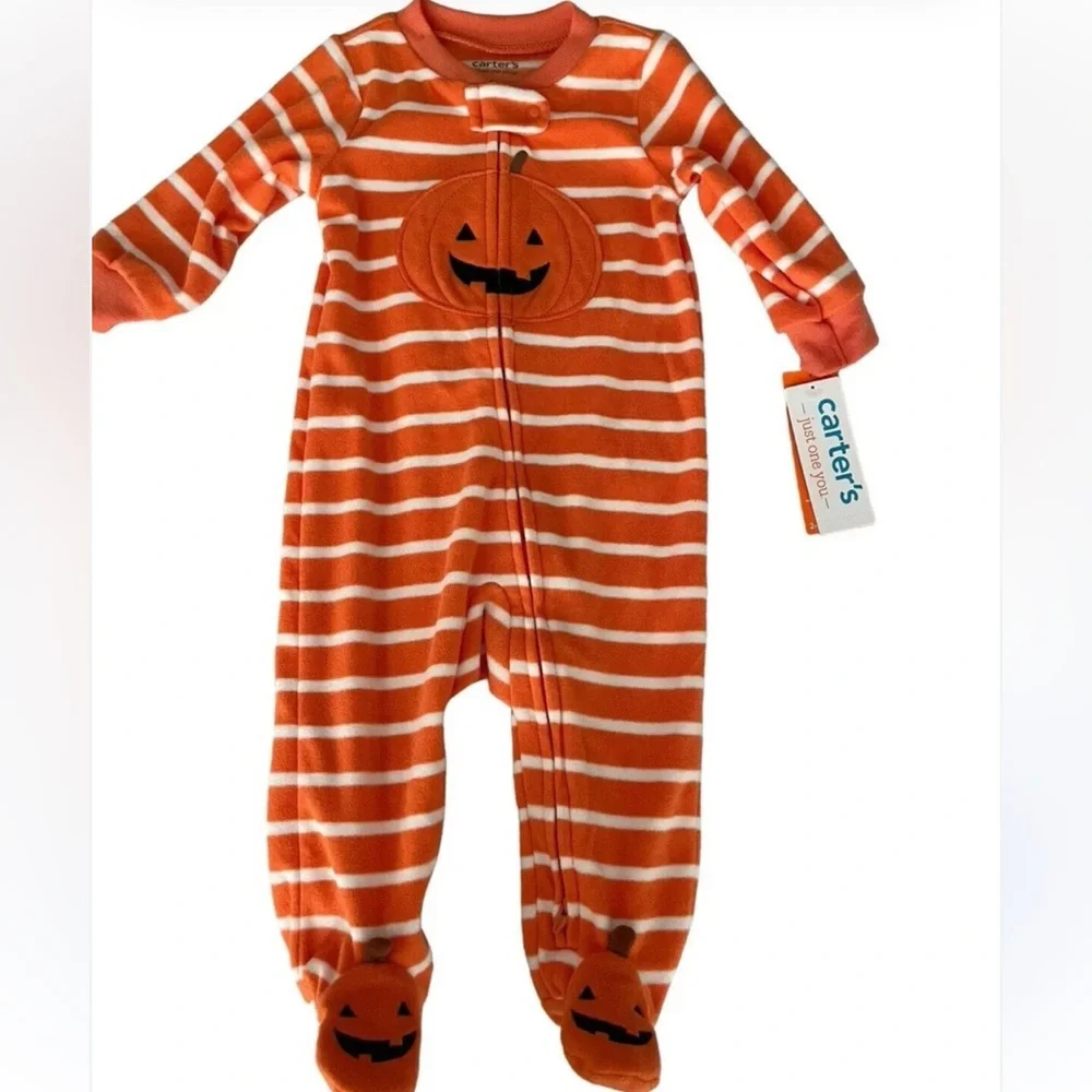 Carter's‎ pumpkin sleep n play NWT 6M